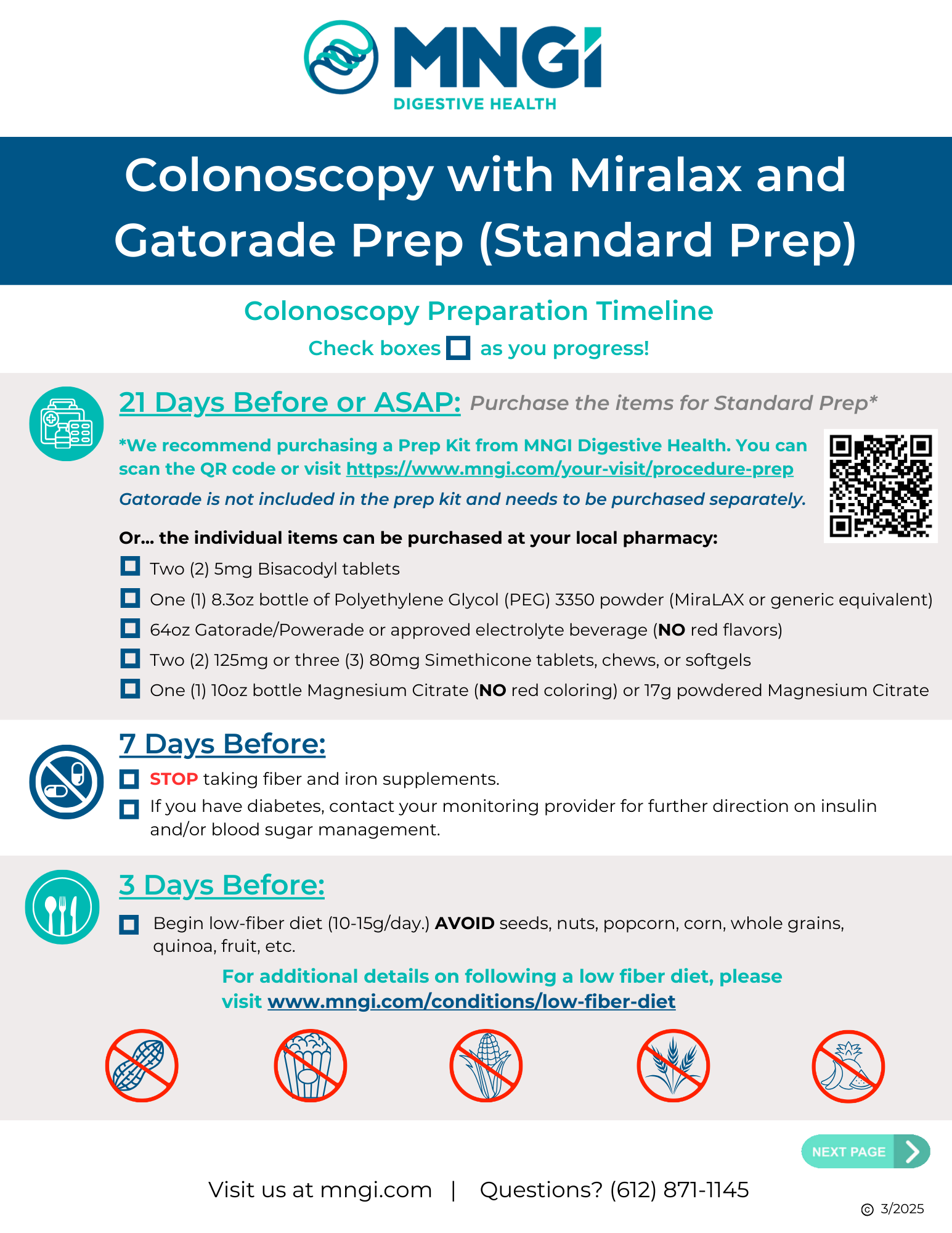 Standard Miralax Prep