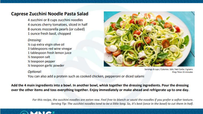 Caprese Zucchini Recipe